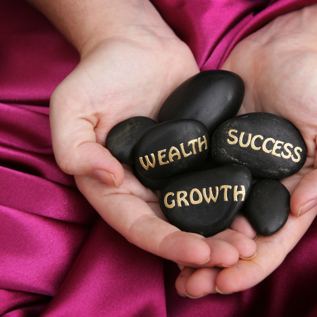 wealth growth success stone